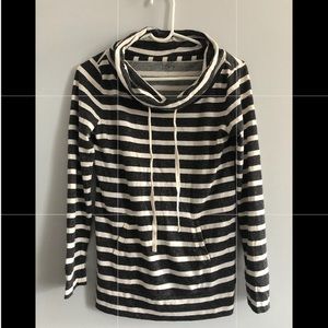 Striped Loft slouchy pullover sweatshirt